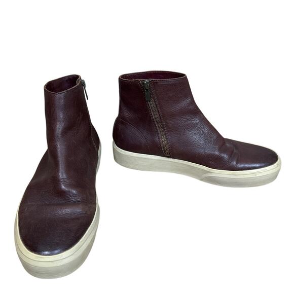 Frye Beacon Inside Zip Boots Brown Leather SZ 9 - Picture 1 of 10